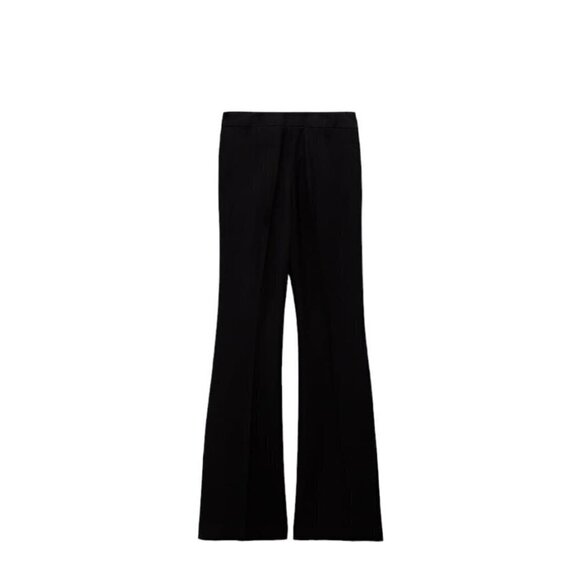 ZARA FLARED FLOWING TROUSERS BLACK SIZE L | 3638/657 - Picture 4 of 5